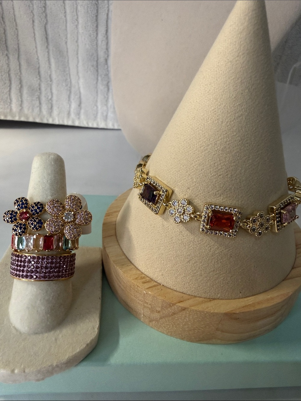 Bundle!! Gold Rings and Bracelet - Women Jewelry